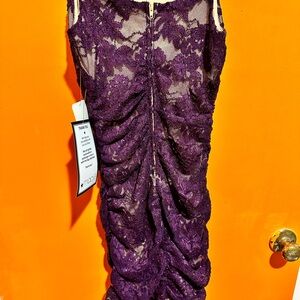 Emerald Sundae Deep Purple Lace Dress